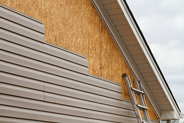 Professional Siding technician working in Columbus, IN